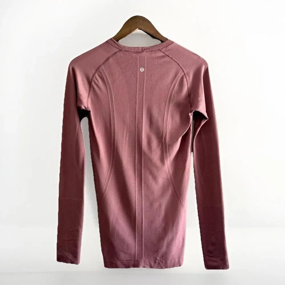 Lululemon Swiftly Tech Long Sleeve Shirt 8 Crew Neck Athletic Running Thumbholes